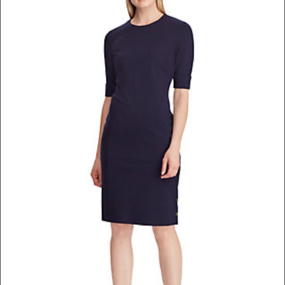 Lauren Ralph Lauren Ponte Sheath Dress with Side Pockets